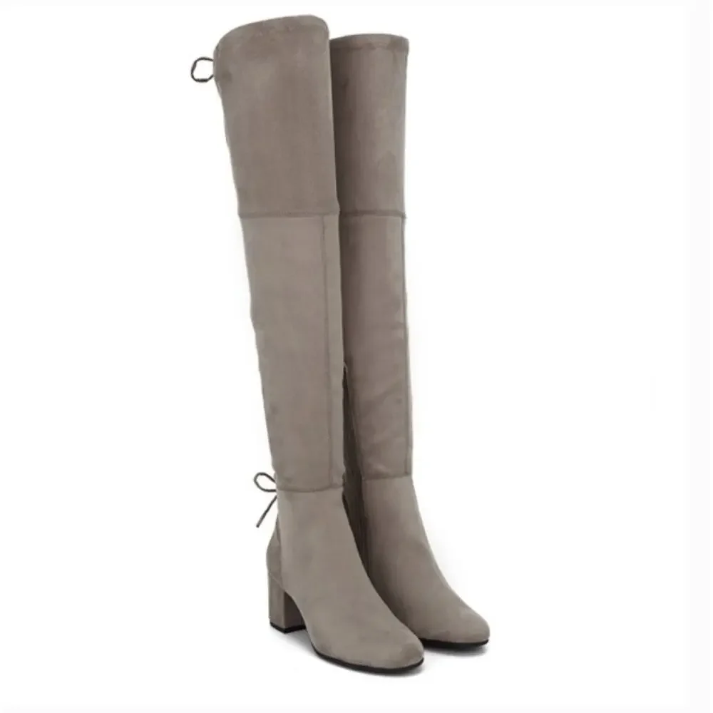 Circus Sam Edelman Virginia Boots 8 Gray NWT OTK Over the Knee Tall Vegan Suede